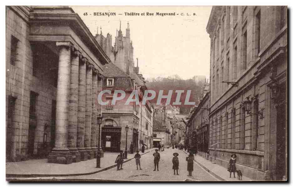 Besançon — Théâtre et Rue Megevand — G. L. B.