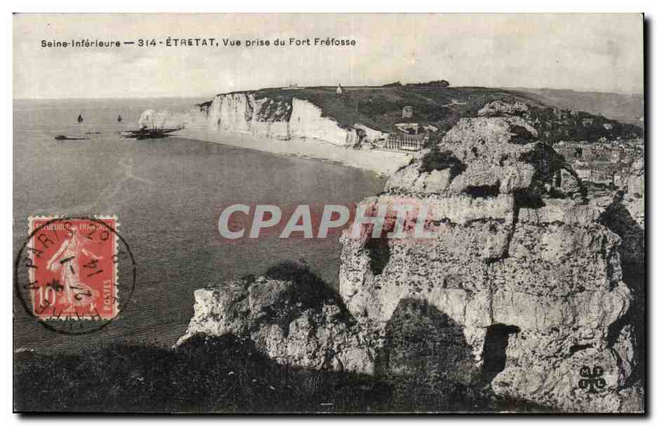 CPA Etretat Vue prise du fort Frefosse