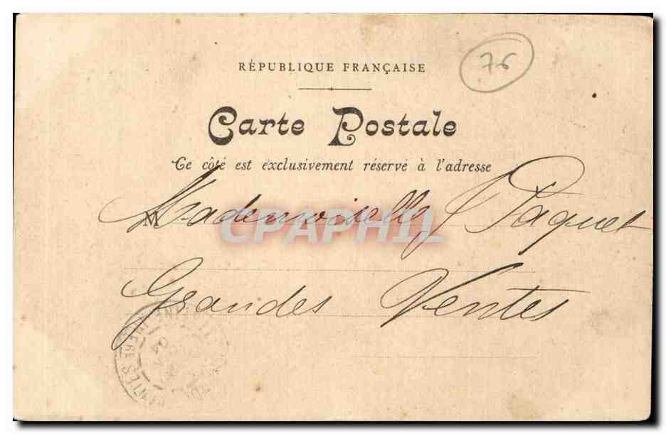 CPA Rouen Hotel du Bourgtheroulde — Verso