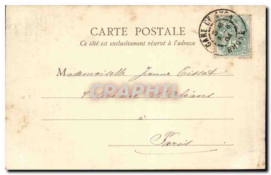 CPA Lyon Place de la Republique — Verso