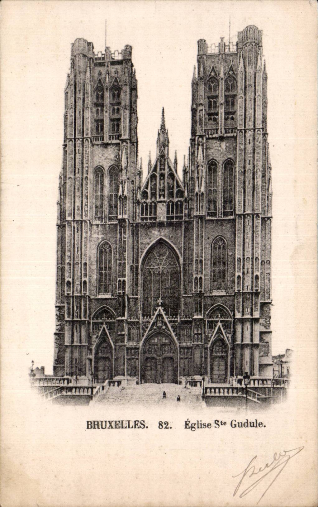 CPA Bruxelles Eglise Ste Gudule