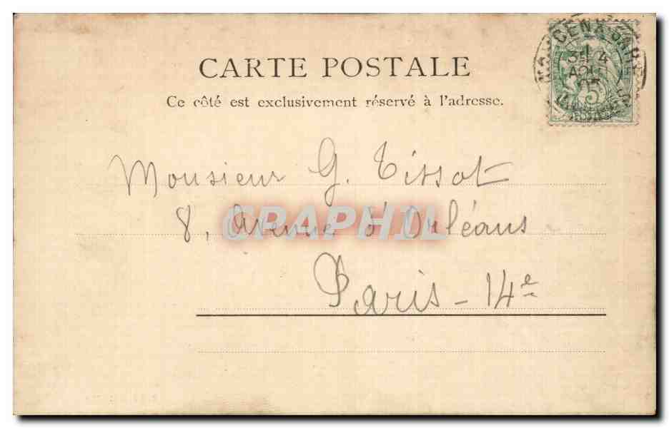 CPA Bordeaux L eglise Ste Croix  — Verso