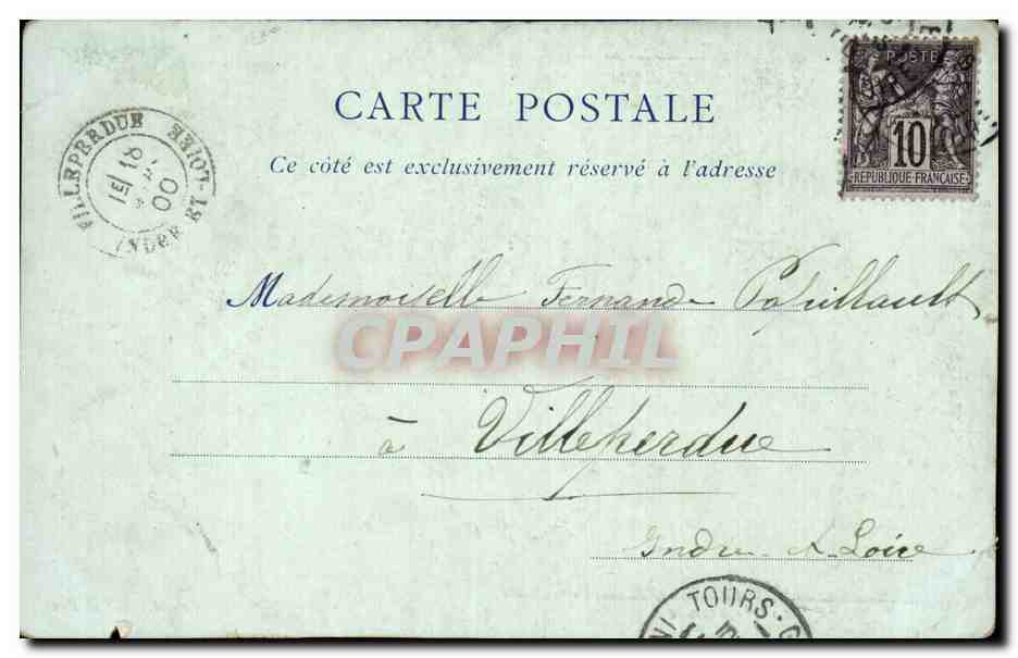 CPA Fantaisie Greuze La cruche cassee — Rückseite