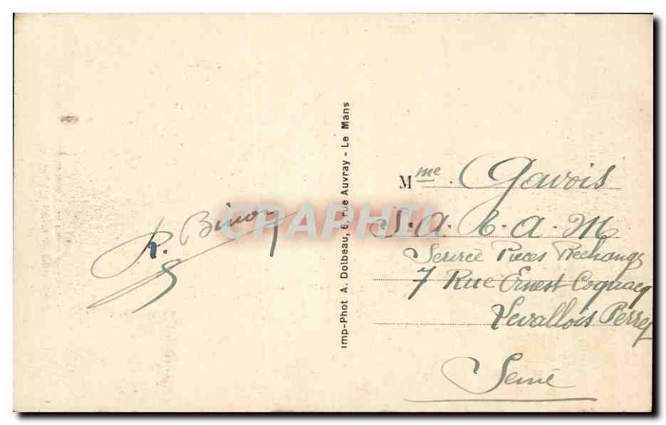 CPA Aubigne Logis de Champmarin Racan Maison natale du poete Racan  — Rückseite