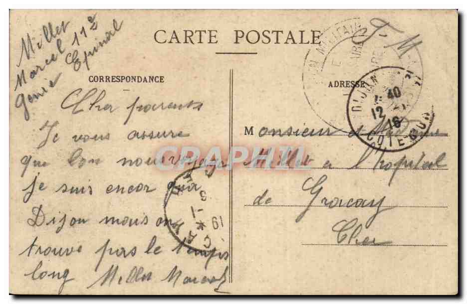 CPA Environs de Dijon Fixin Le reveil de Napoleon par Rude — Rückseite
