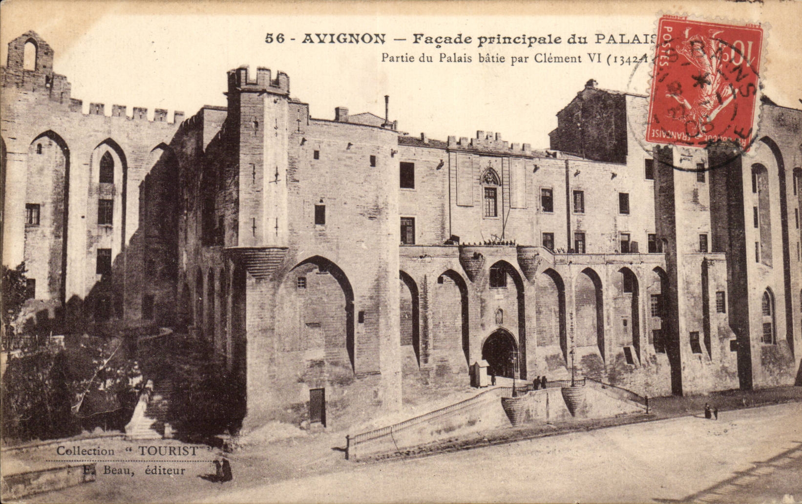 CPA Avignon Facade principale du palais 