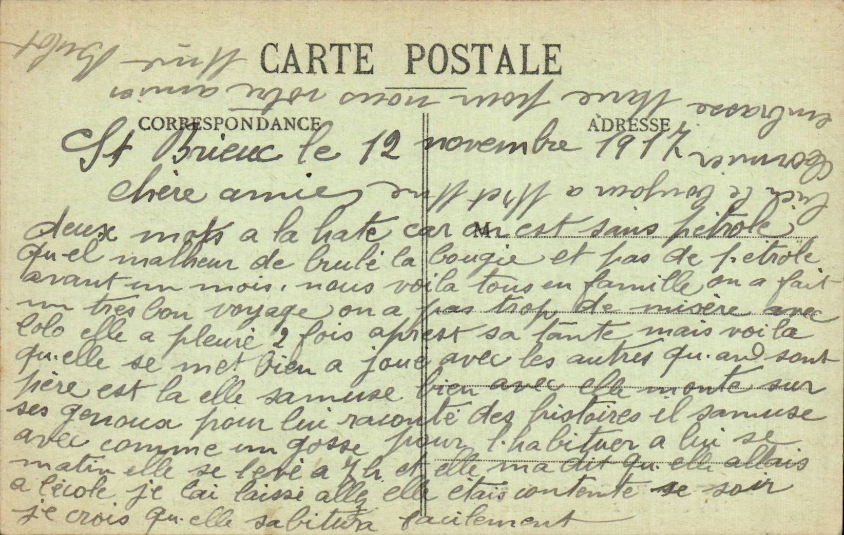 St-Brieuc sous la neige — Un coin du Jardin Public — Coll. E.H., St-B. n°5473 — Reverso