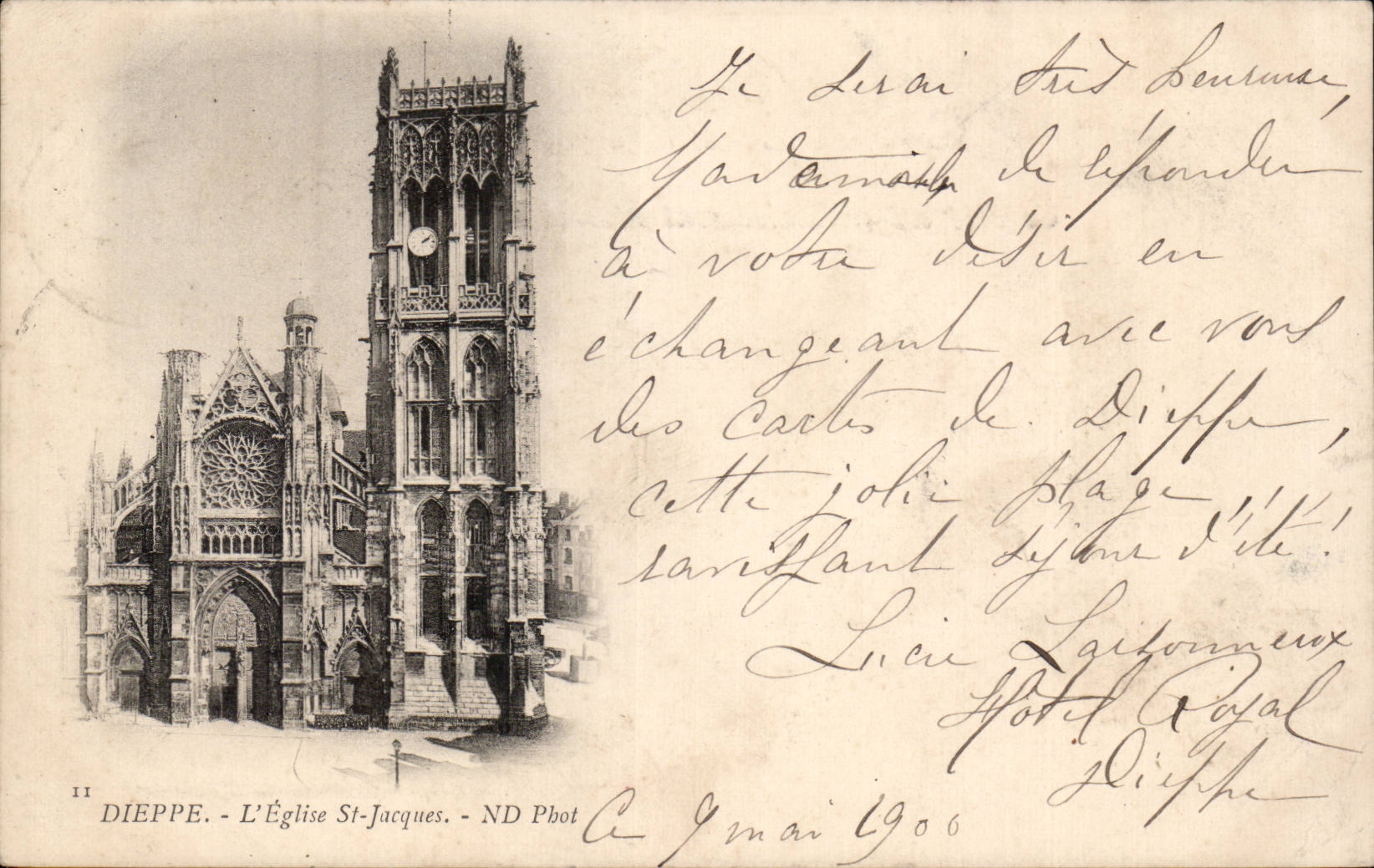 CPA Dieppe L eglise Saint Jacques