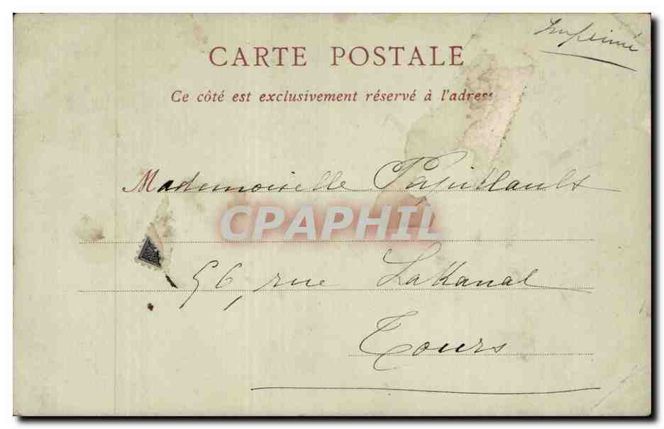 CPA Dieppe Le casino et le vieux chateau — Verso