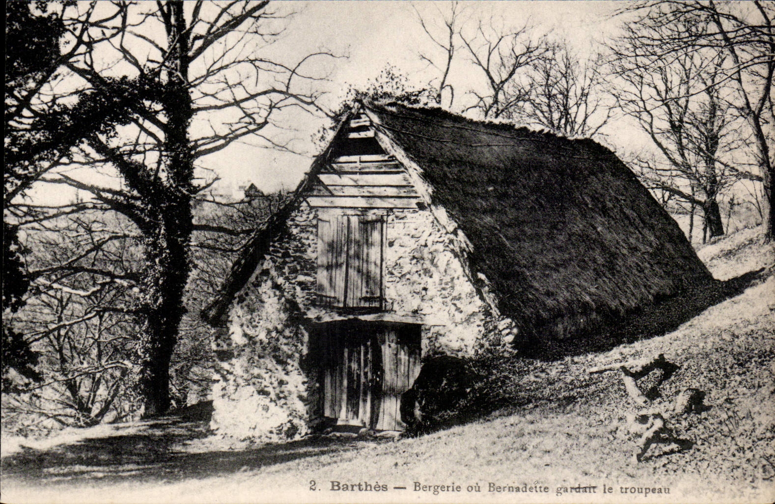 Barthès — Bergerie où Bernadette gardait le troupeau — Édit. P. Duret - Lourdes