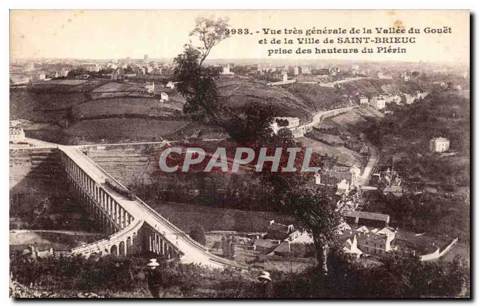 Vallée du Gouët et Ville de Saint-Brieuc — vue générale prise des hauteurs du Plérin — n° 3983