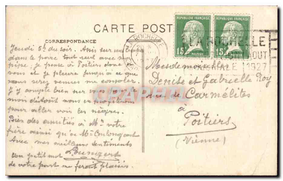 CPA La Rochelle La tour St Nicolas — Verso