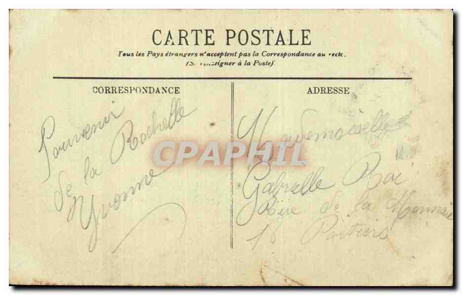 CPA La Rochelle La tour de la lanterne dite des quatre sergents — Verso