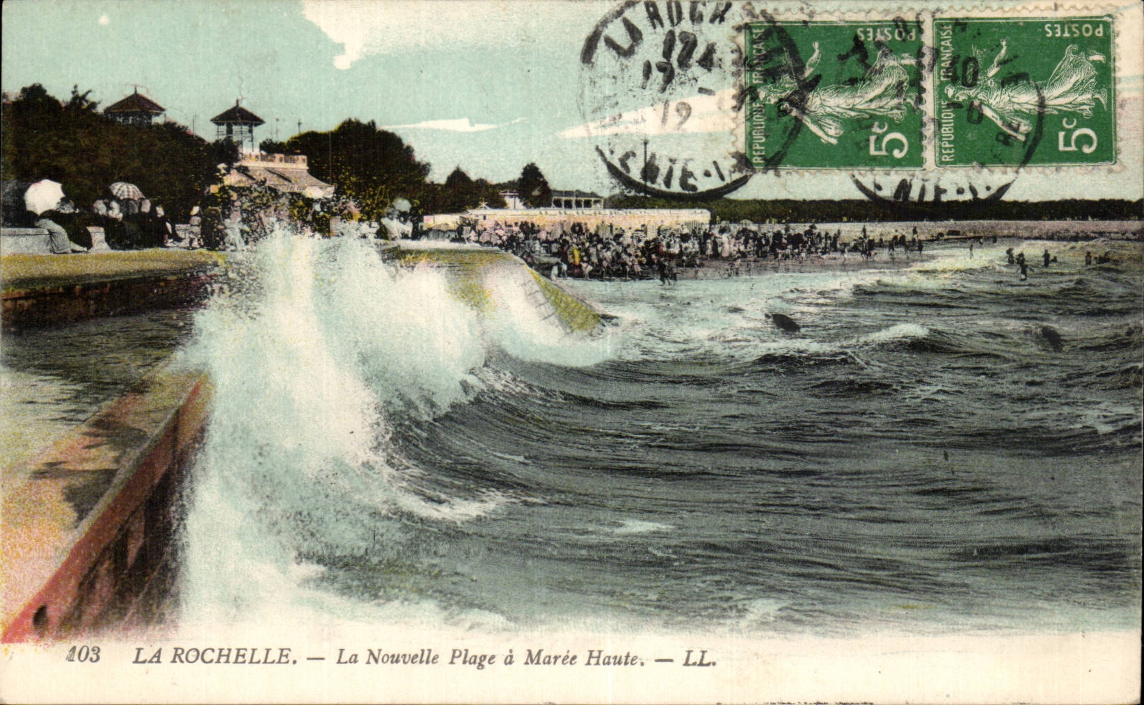 La Rochelle — La Nouvelle Plage à Marée Haute — LL. n°403