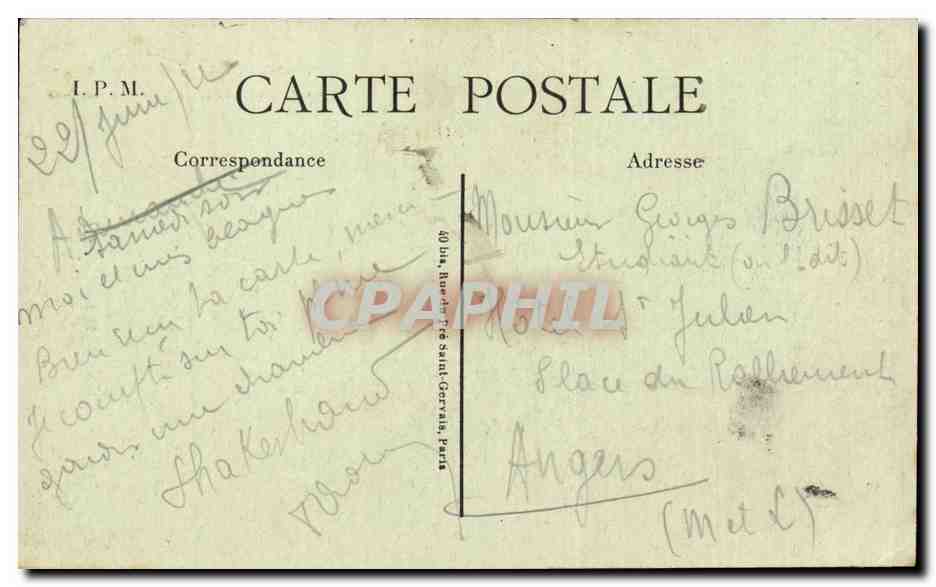 CPA Chateau de Bonnetable  — Rückseite