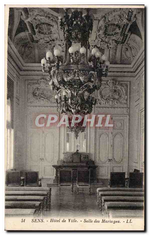 CPA Sens Hotel de ville Salles des mariages 
