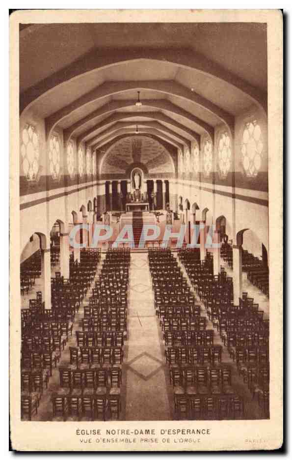 CPA Eglise Notre Dame d Esperance Vue d ensemble prise de l orgue