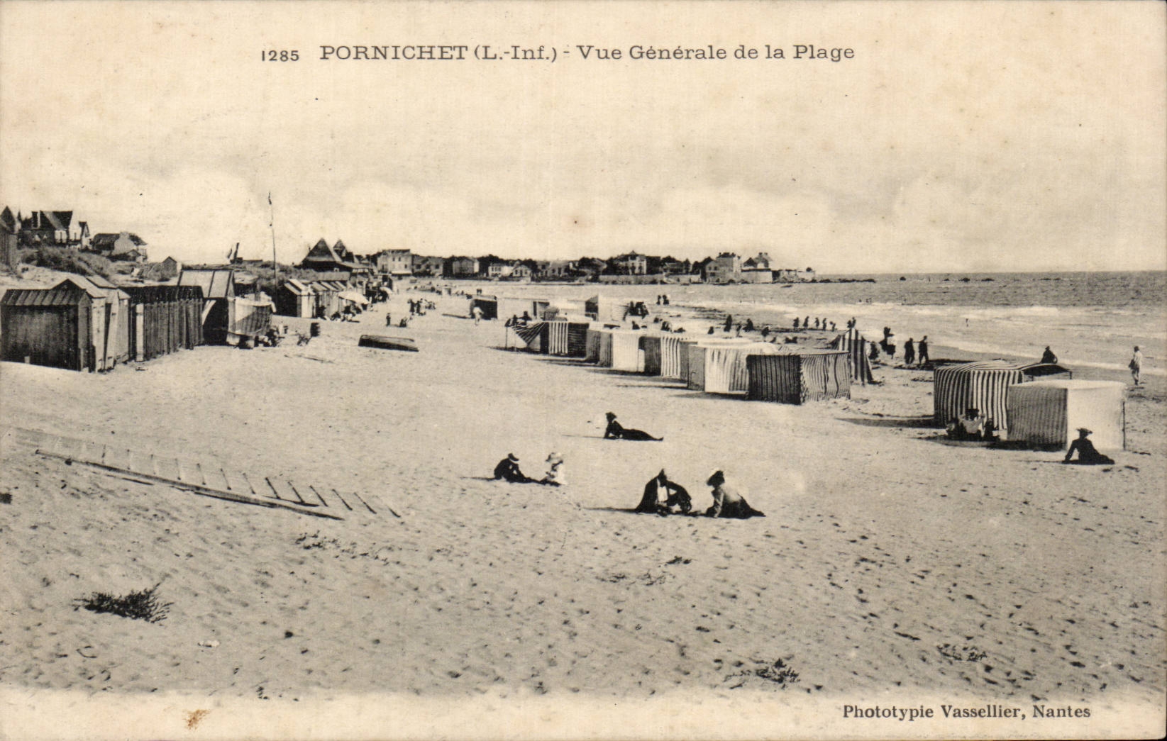 CPA Pornichet Vue generale de la plage
