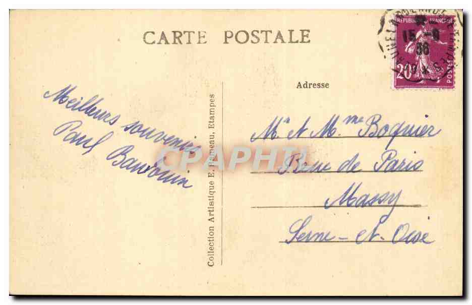 CPA Mereville Le bois de Boulogne  — Back