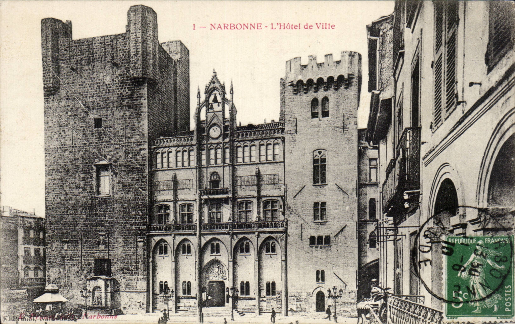CPA Narbonne L hotel de ville