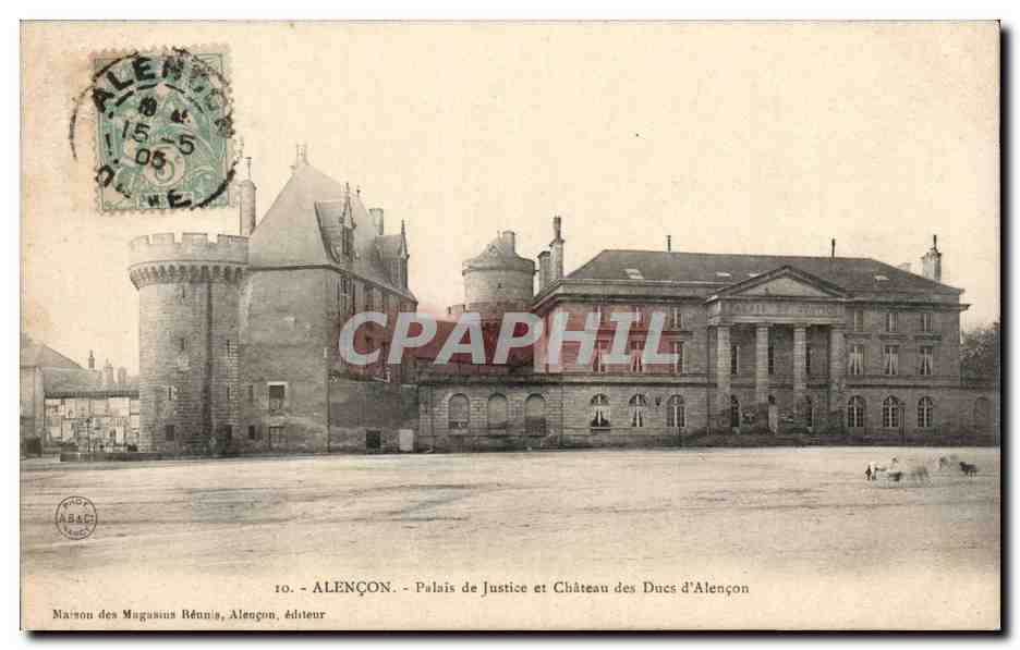 CPA Alencon Palais de justice et chateau des ducs d Alencon 