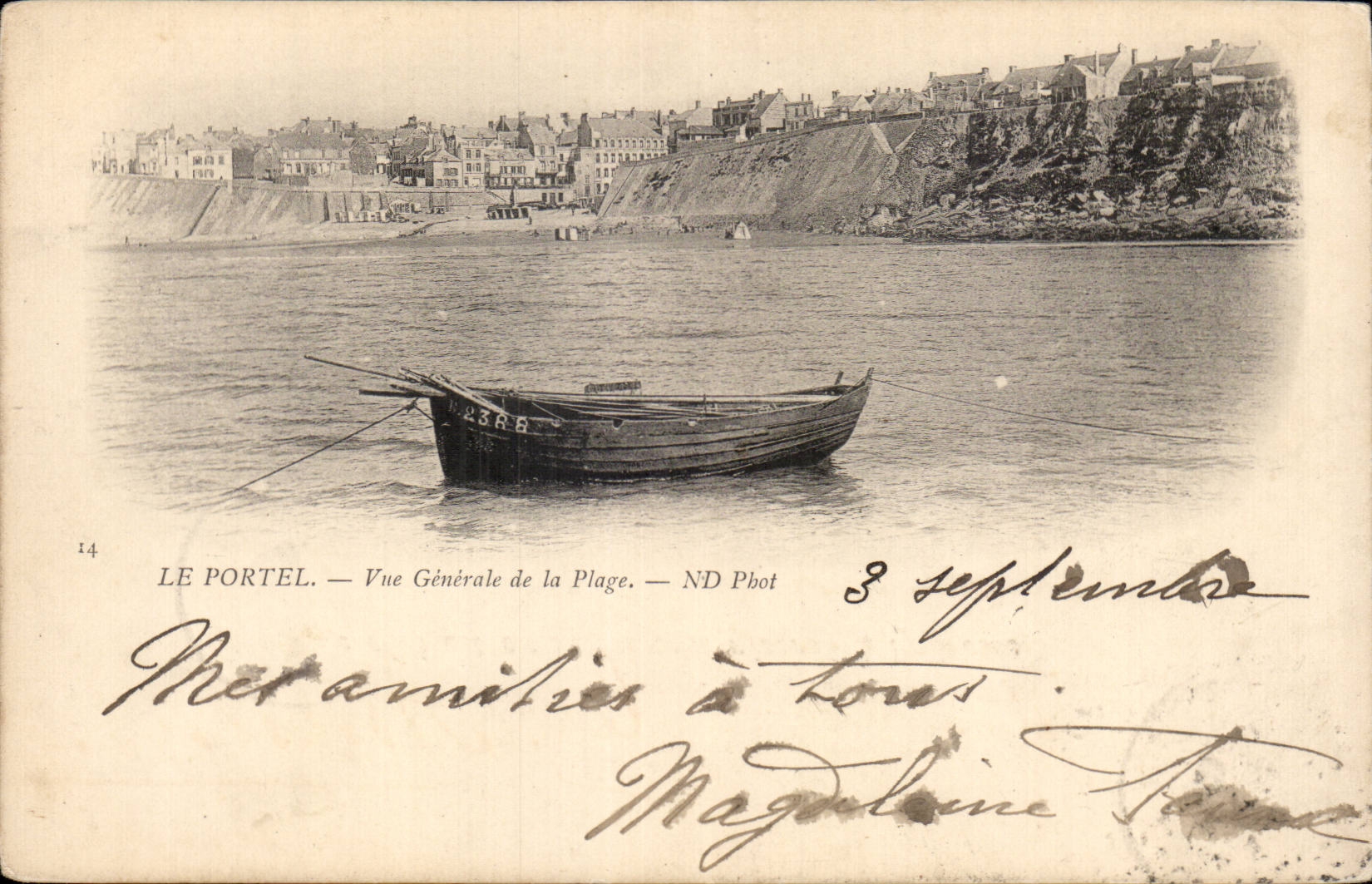 CPA Le Portel Vue generale sur la plage 