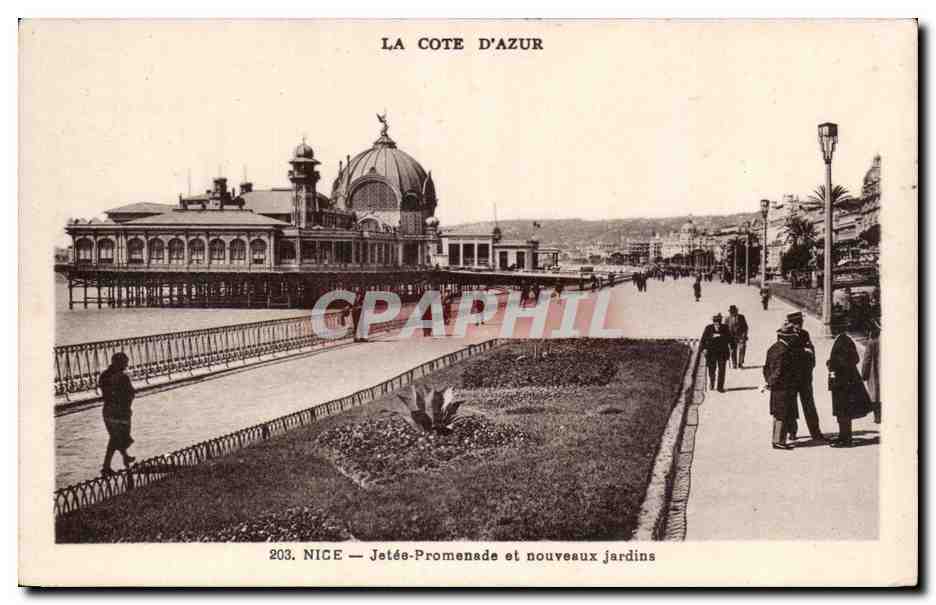 CPA Nice Jetee promenade et nouveaux jardins