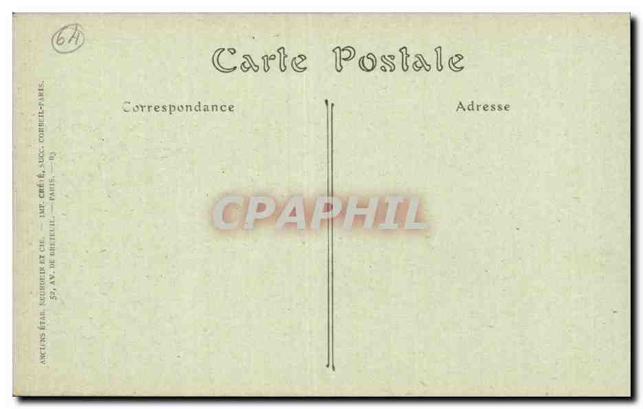 CPA Pau La gare et le funiculaire — Rückseite