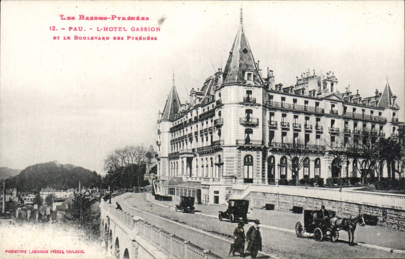 Pau - L'Hôtel Gassion et le Boulevard des Pyrénées — Phototype Labouche Frères, Toulouse