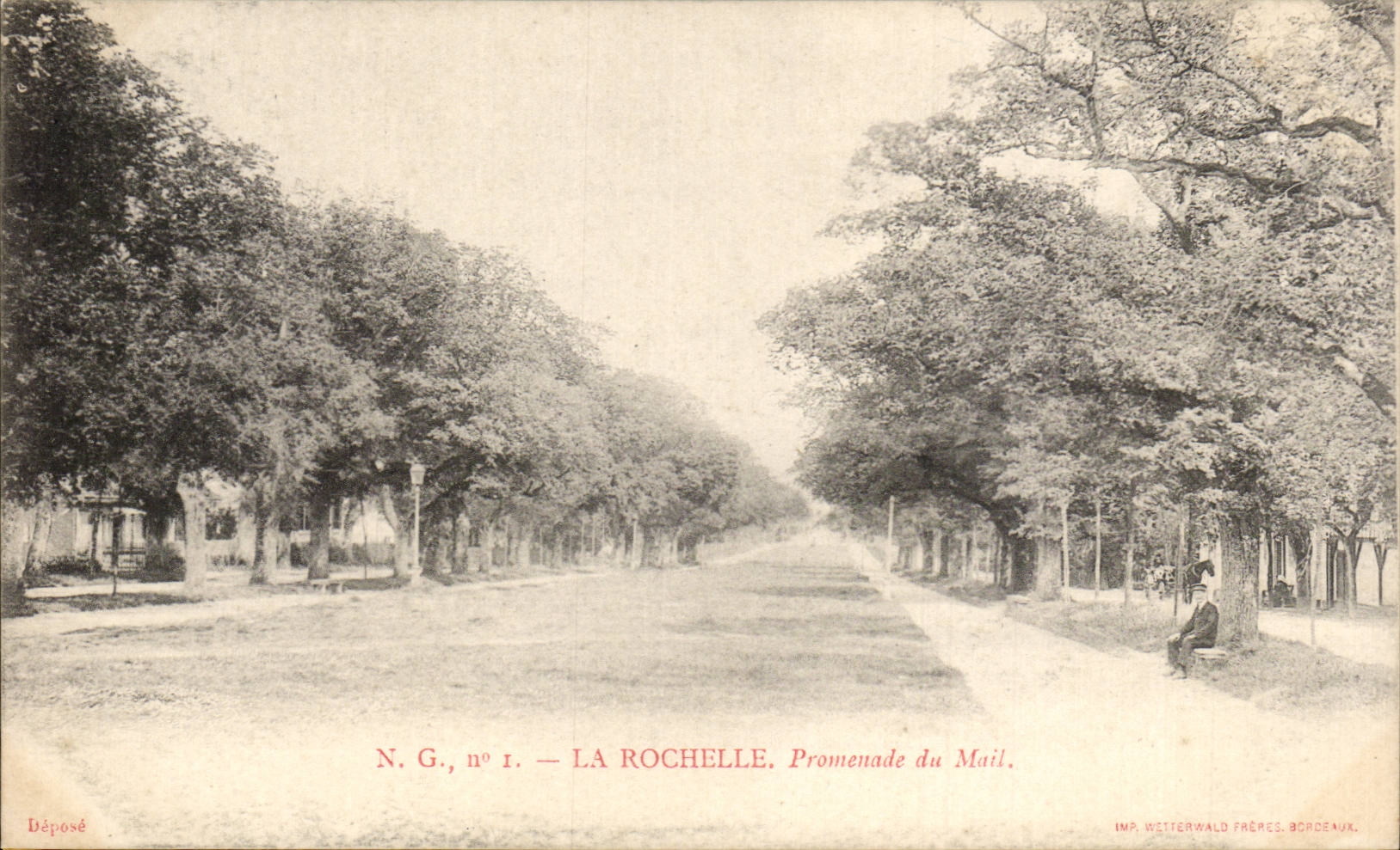 La Rochelle — Promenade du Mail — IMP. WETTERWALD FRÈRES, BORDEAUX