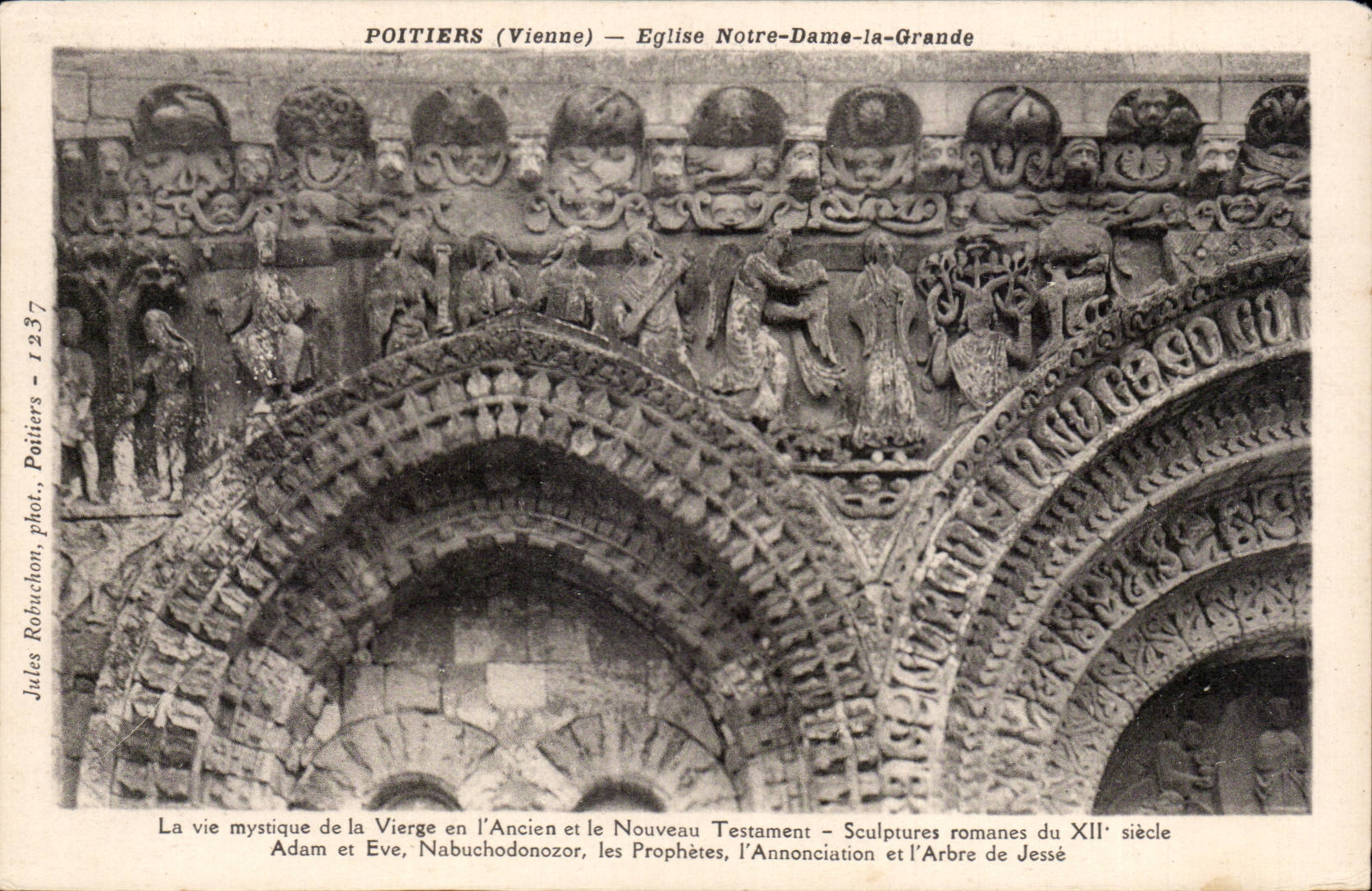Poitiers (Vienne) — Église Notre-Dame-la-Grande — Sculptures romanes du XIIe siècle