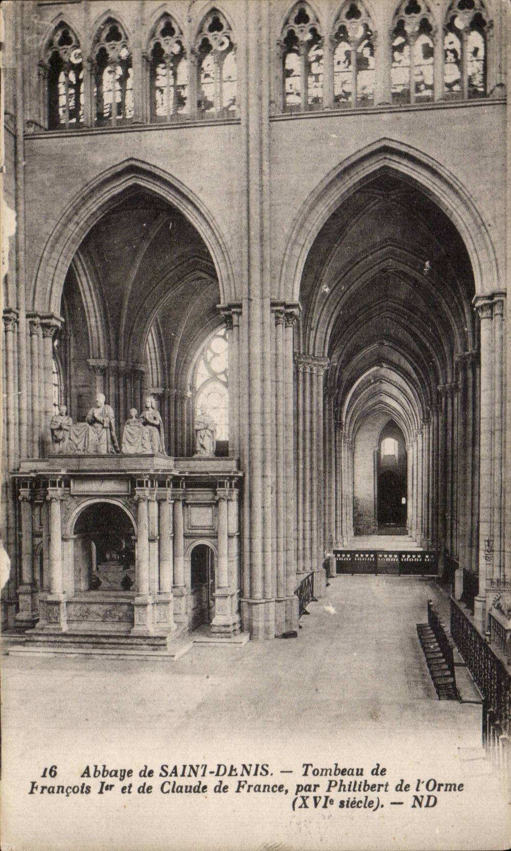 Abbaye de Saint-Denis — Tombeau de François Ier et de Claude de France (XVIe siècle) — par Philibert de l'Orme