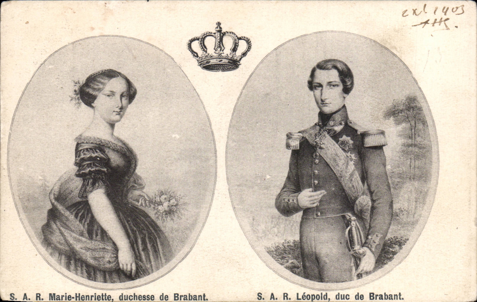S.A.R. Marie-Henriette, duchesse de Brabant — S.A.R. Léopold, duc de Brabant — éditeur P.V. de V.