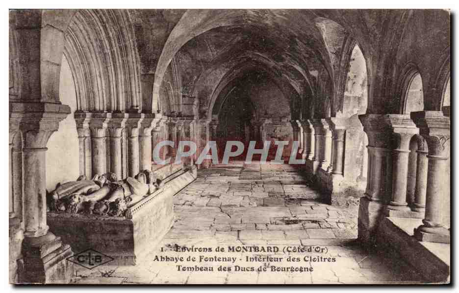 Abbaye de Fontenay - Intérieur des Cloîtres - Tombeau des Ducs de Bourgogne — C. Lardier, Beaune (Doubs)