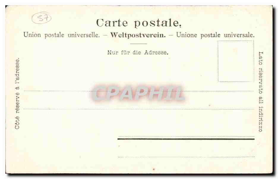 CPA Suisse Fribourg Fontaine de la prudence — Verso