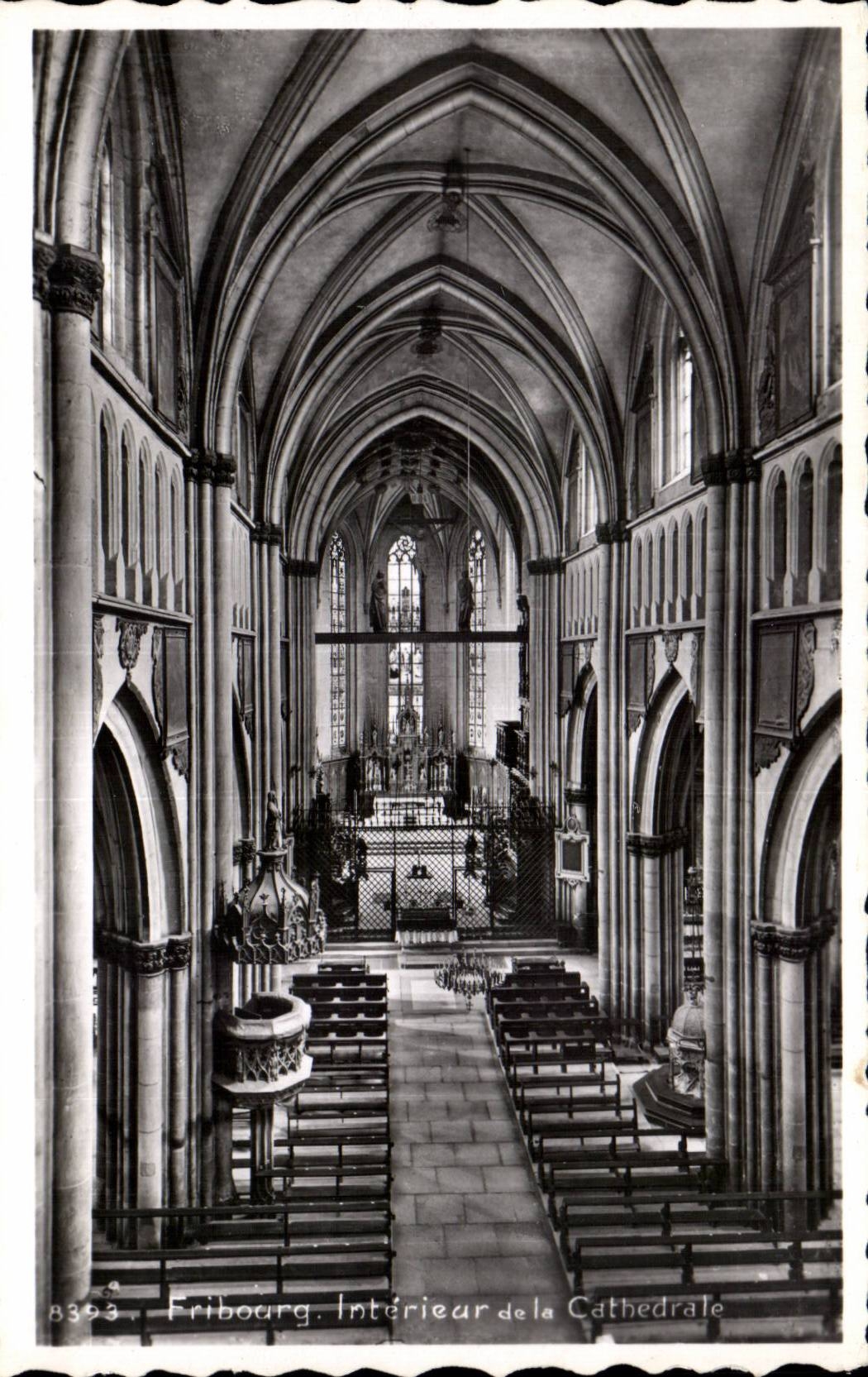 CPA Suisse Fribourg Interieur de la cathedrale