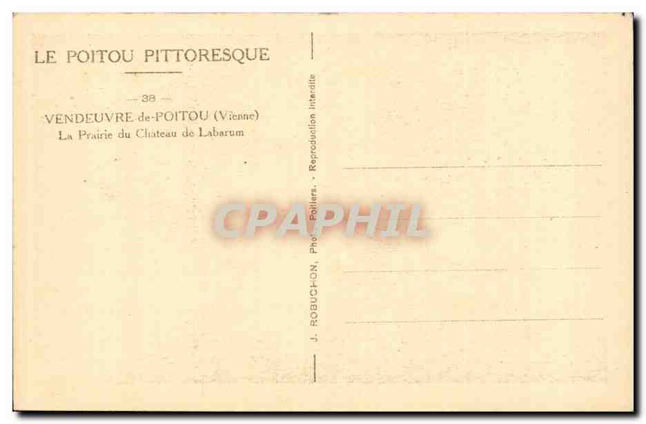 CPA Vendeuvre de Poitou La praire du chateau de Labarum — Rückseite
