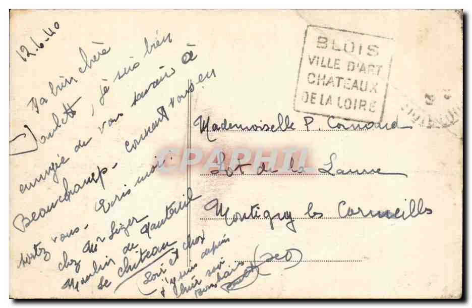 Château des Grotteaux-Huisseau — Bâti par Guillaume Ribier, en 1620 — (L.-et-Ch.) — Reverso