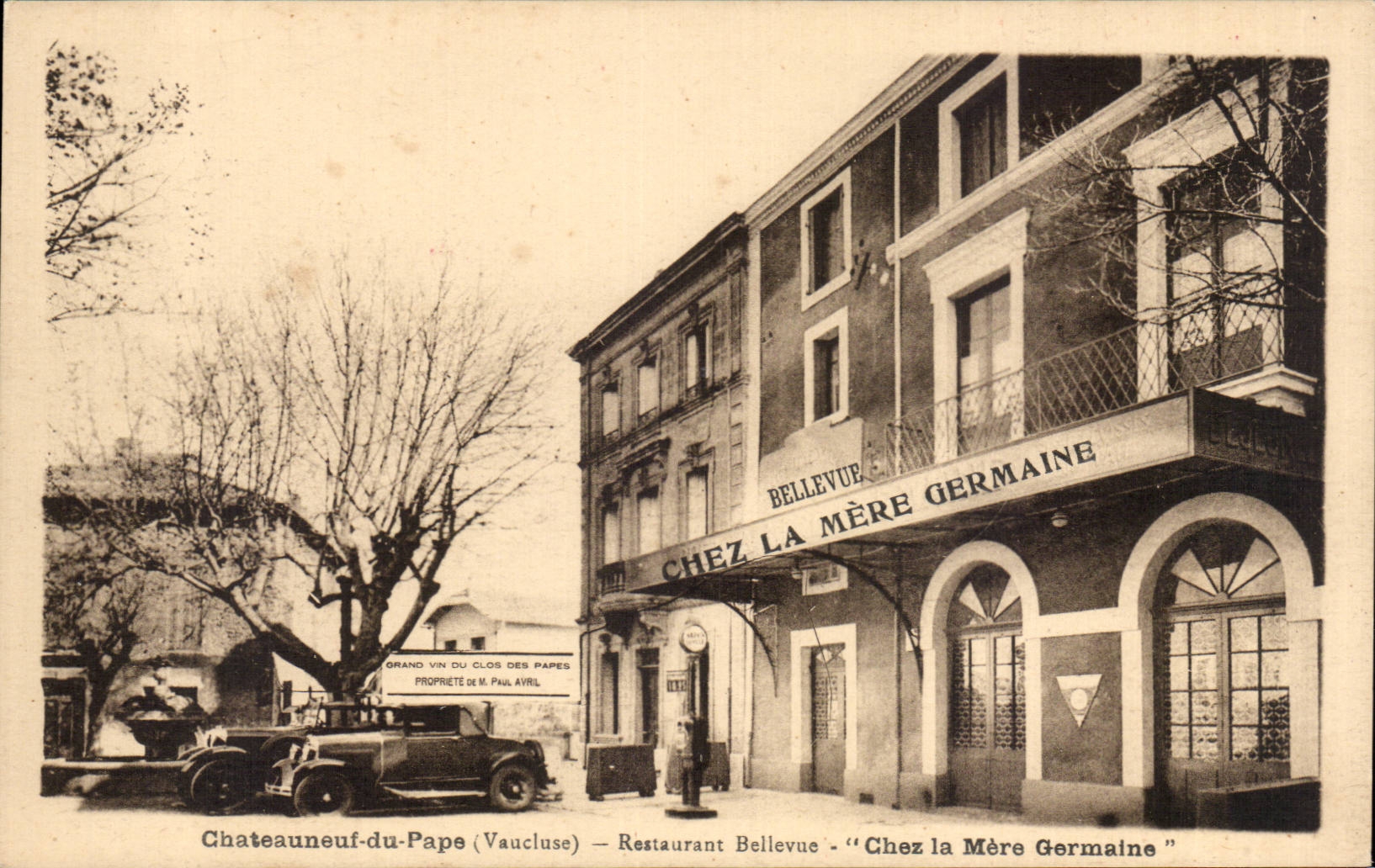 CPA Chateuneuf du Pape Restaurant Bellevue Chez la Mere Germaine 