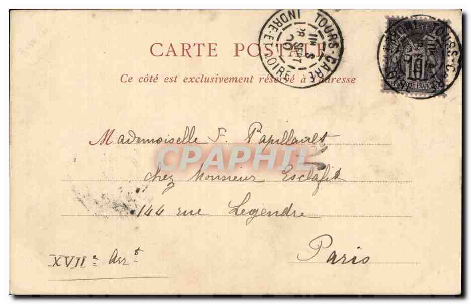 CPA Chaumont La loire et le chateau  — Rückseite