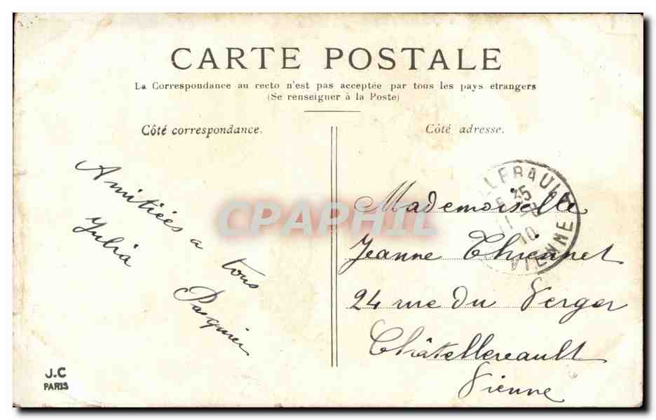 CPA Paris Notre Dame — Verso