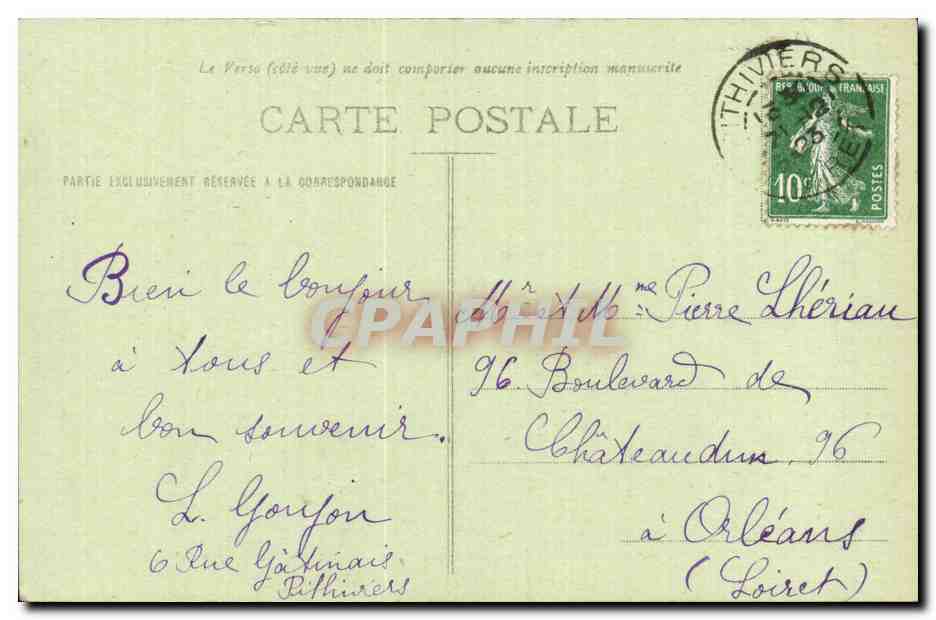 Pithiviers - Tour de l'Ancienne Collégiale de Saint-Georges — Lib. Louis Joly, Pithiviers — Rückseite