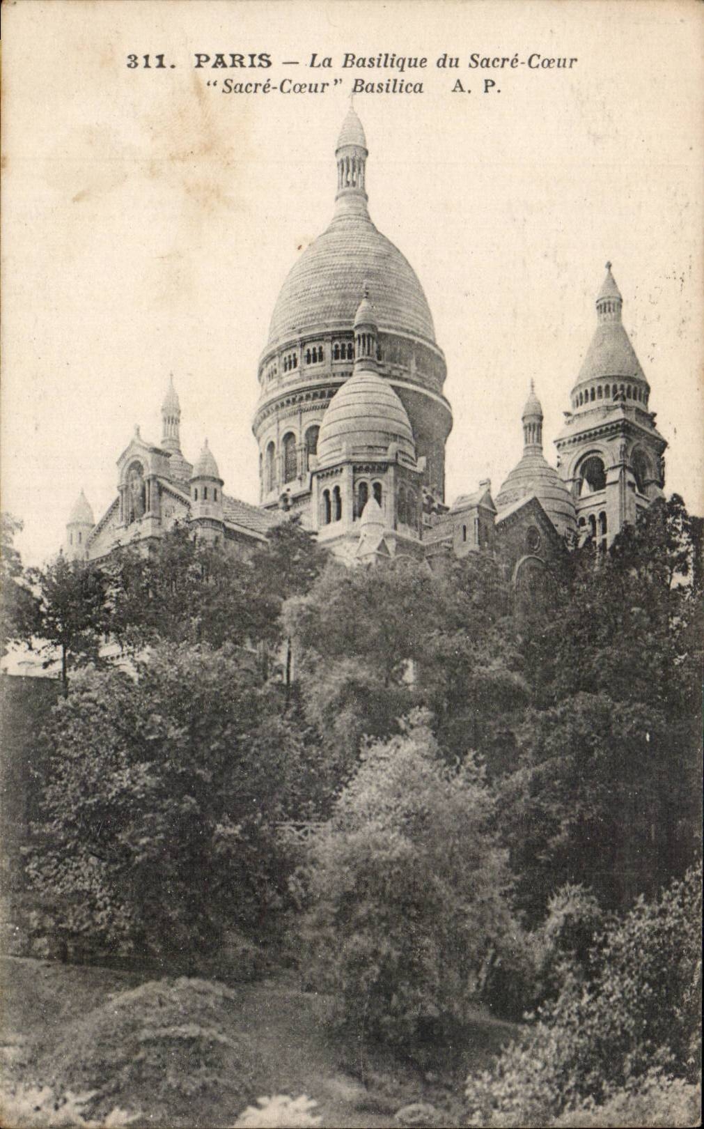 Paris - Basilique du Sacre Coeur CPA 