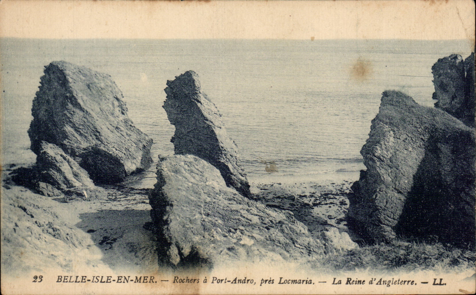 Belle-Île-en-Mer — Felsen bei Port-Andro, nahe Locmaria — La Reine d'Angleterre — LL. — Nr. 23