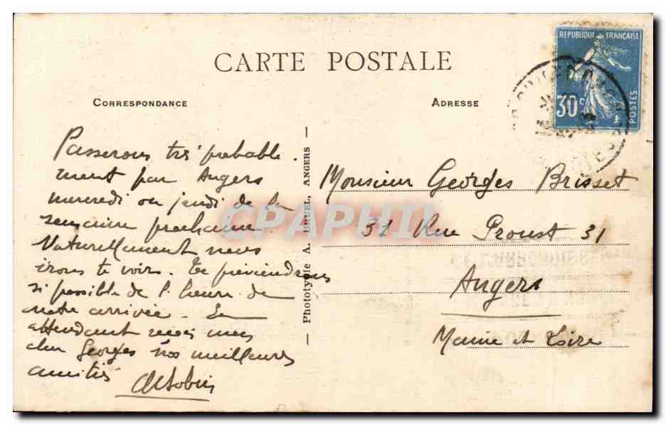 Perros Guirec - Le Casino CPA  — Verso
