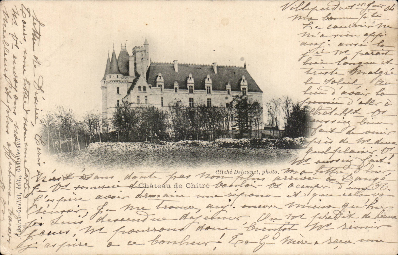 Château de Chitré — Villespérus, Loire — Cliché Delaunet, photo.