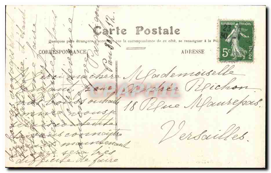 PAU — Panorama de la Ville — Éditeur non identifié, n° 19 — Rückseite