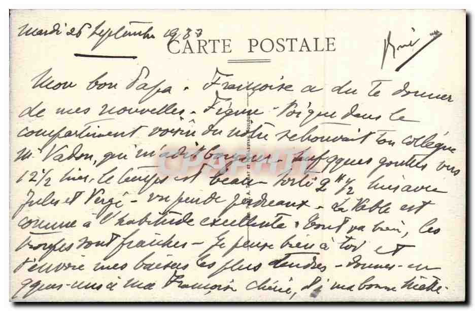 Chateau du Pont Pietin - Un Coin du Parc - CPA  — Rückseite