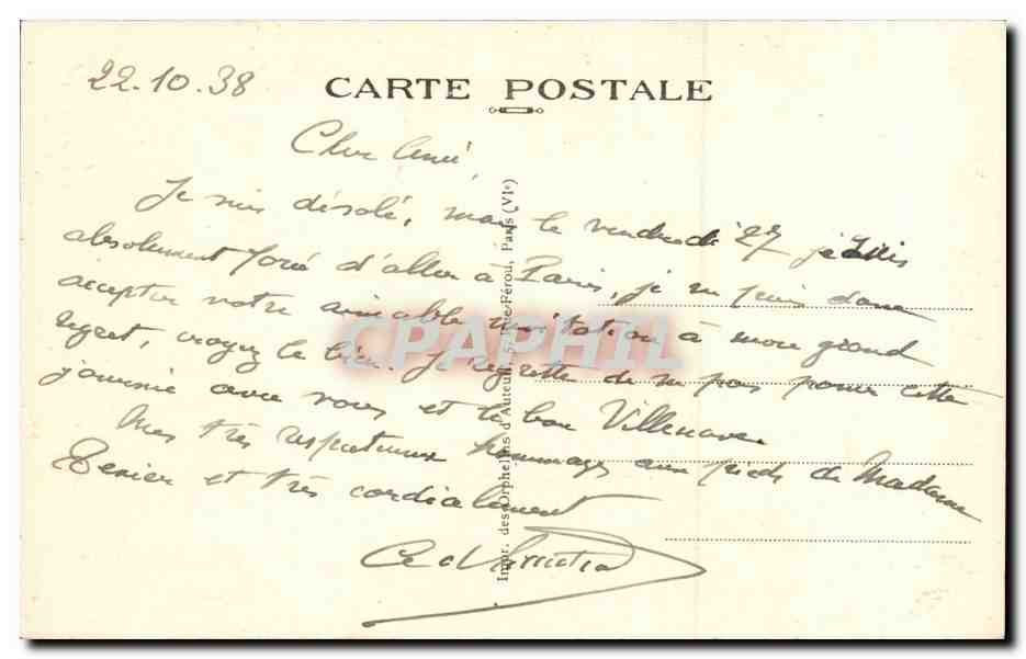 Luzarches - Chateau de Thimecourt - CPA  — Back
