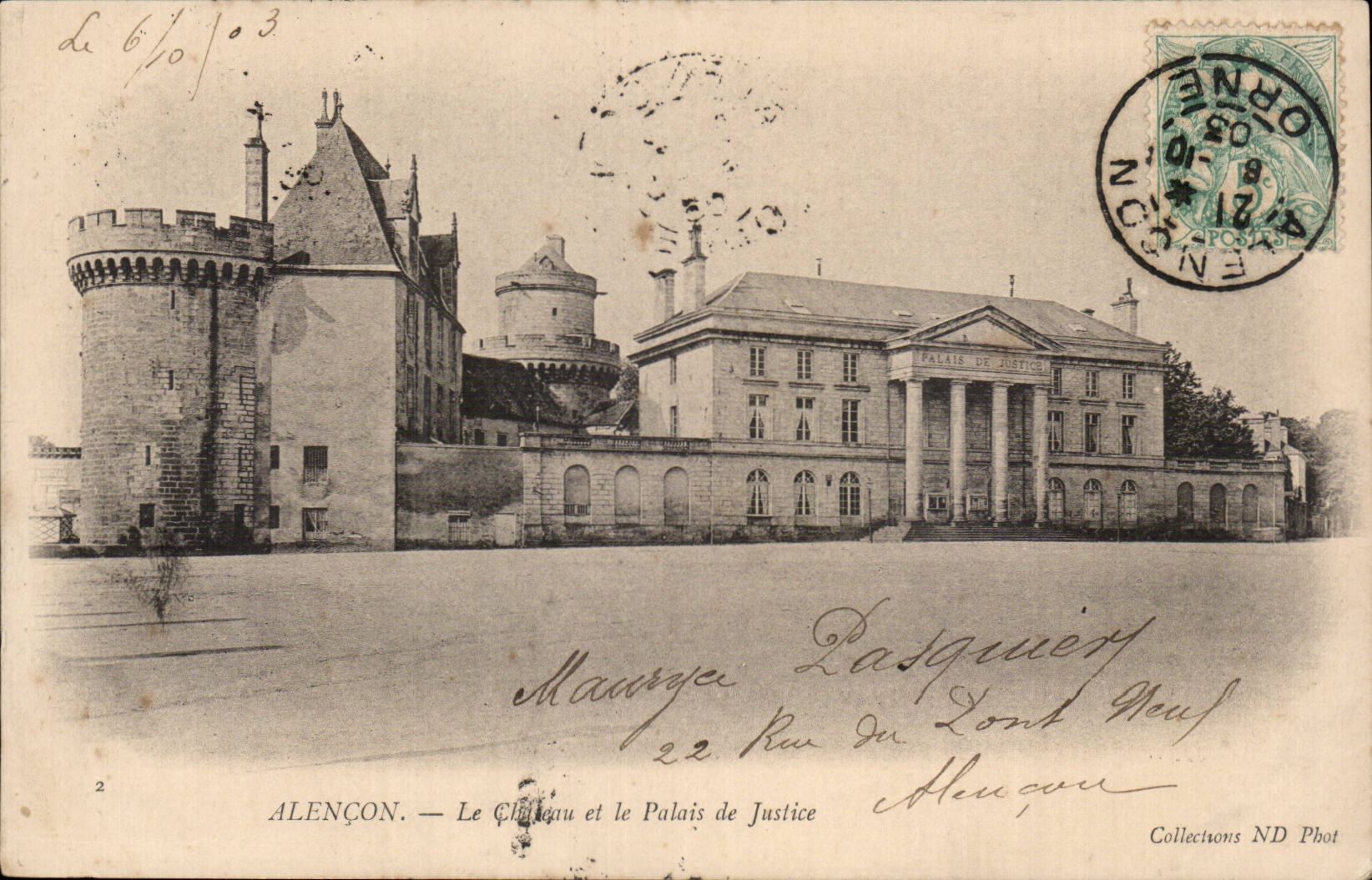 Alencon - Le Chateau et le Palais de Justice - CPA 